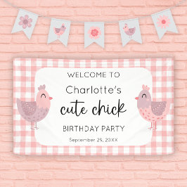 Lona Bienvenida de primer cumpleaños de One Cute Chick