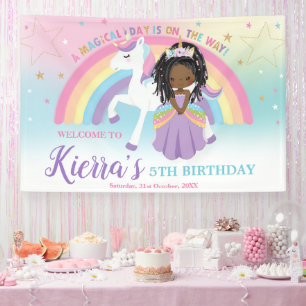 Lona Bienvenida del arcoiris a la princesa africana Uni