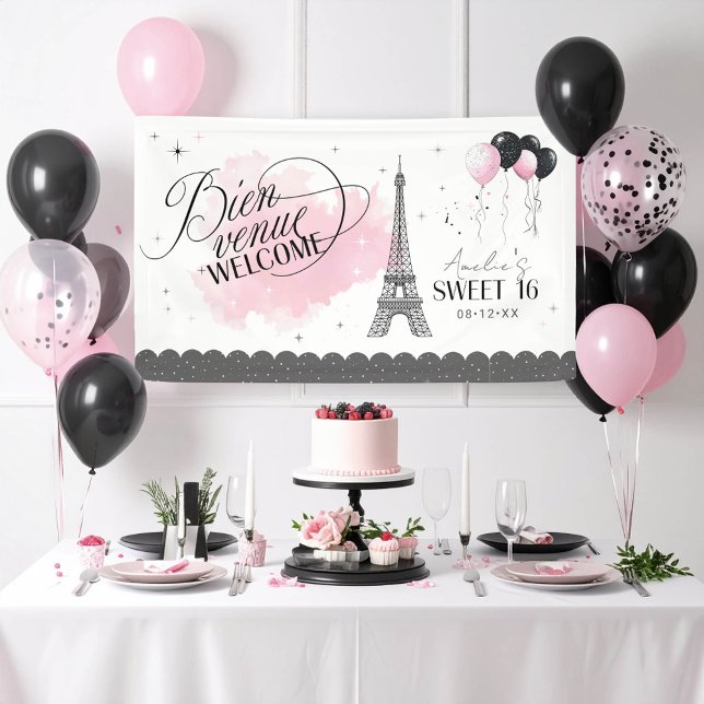 Lona Bienvenida Dulce parisino 16 ID1162 (Subido por el creador)