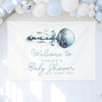 Bienvenida Elegante Campana Azul para Bebé Niño Sh