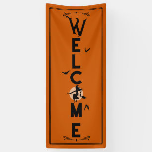 Lona Bienvenida Halloween   Longitud de la puerta de br