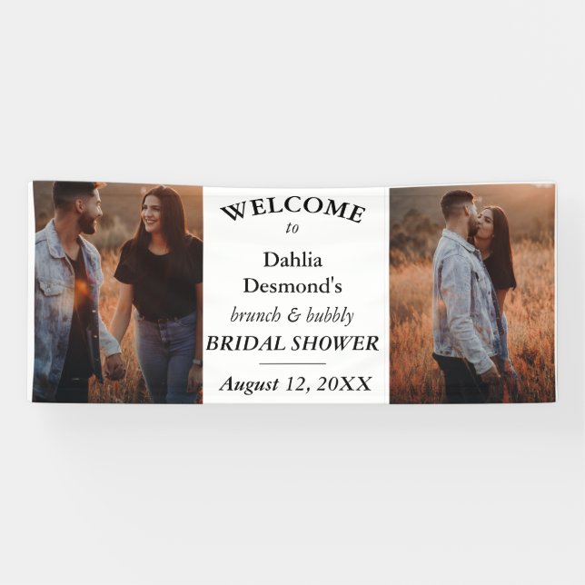 Lona Bienvenida personalizada de Brunch & Bubbly Bridal (Horizontal)