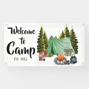 Lona Bienvenida personalizada de campamento