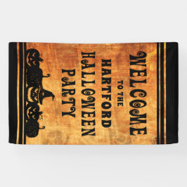 Lona Bienvenida personalizada de la fiesta de Halloween