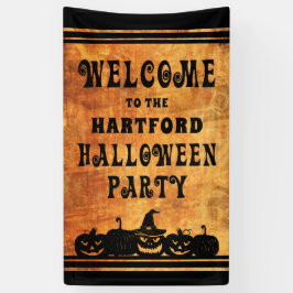 Lona Bienvenida personalizada de la fiesta de Halloween