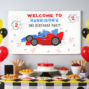 Lona Bienvenida Personalizada Dos Rápido Cumpleaños 2º
