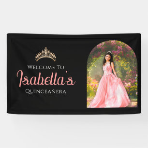 Lona Bienvenida personalizada elegante para los 15 años