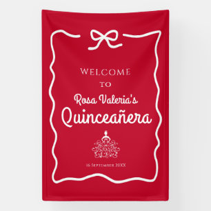 Lona Bienvenida Red Quinceañera
