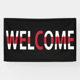 Lona Bienvenida sobre la bandera de Inglaterra (h) bnrt