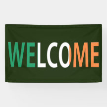 Bienvenida sobre la bandera irlandesa (h) bnrcnt