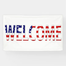 Bienvenida superpuesta en el banco de bandera de E