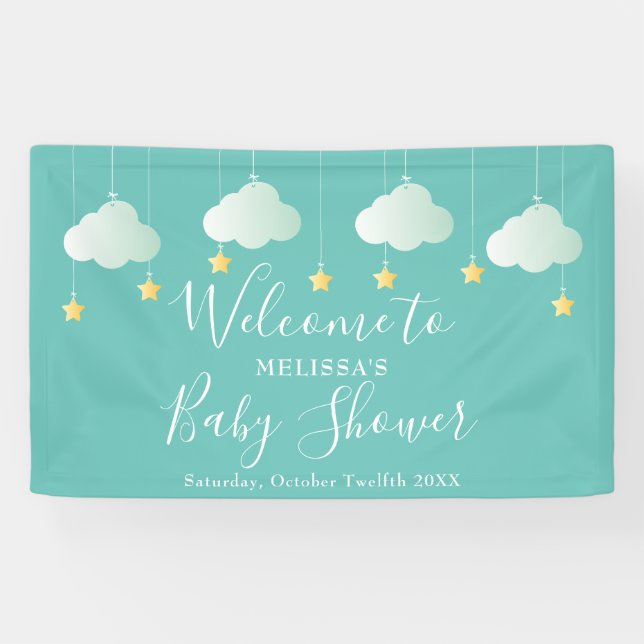 Lona Bienvenida Twinkle Twinkle Baby Shower / Sprinkle (Horizontal)