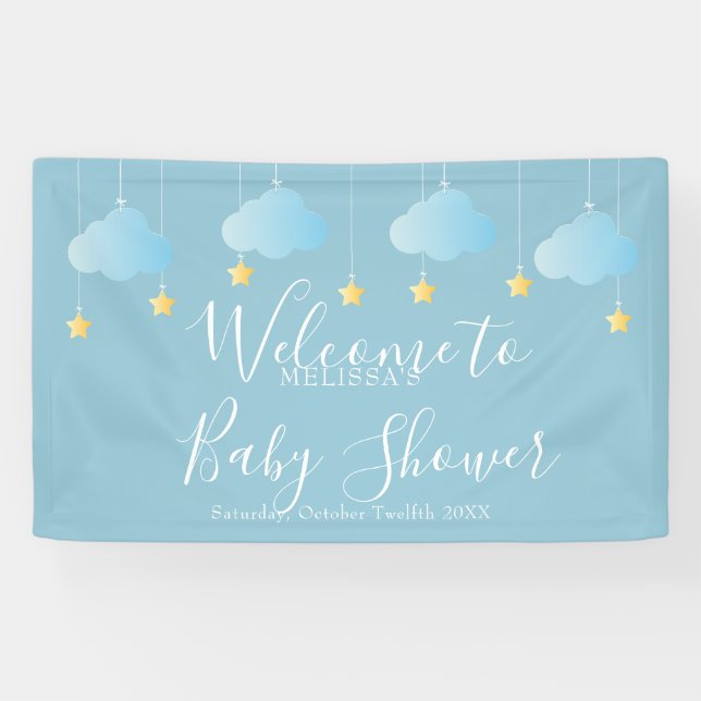 Lona Bienvenida Twinkle Twinkle Baby Shower / Sprinkle (Horizontal)