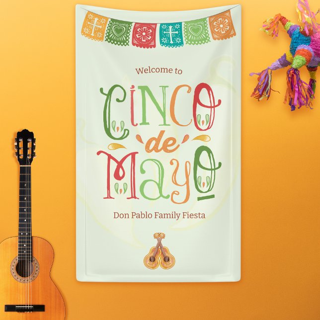 Lona Bienvenida vibrante Cinco de Mayo Fiesta (Subido por el creador)