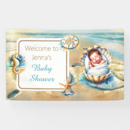 Lona Bienvenido a Baby Shower personalizado