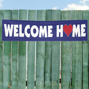 Lona Bienvenido a casa con corazón