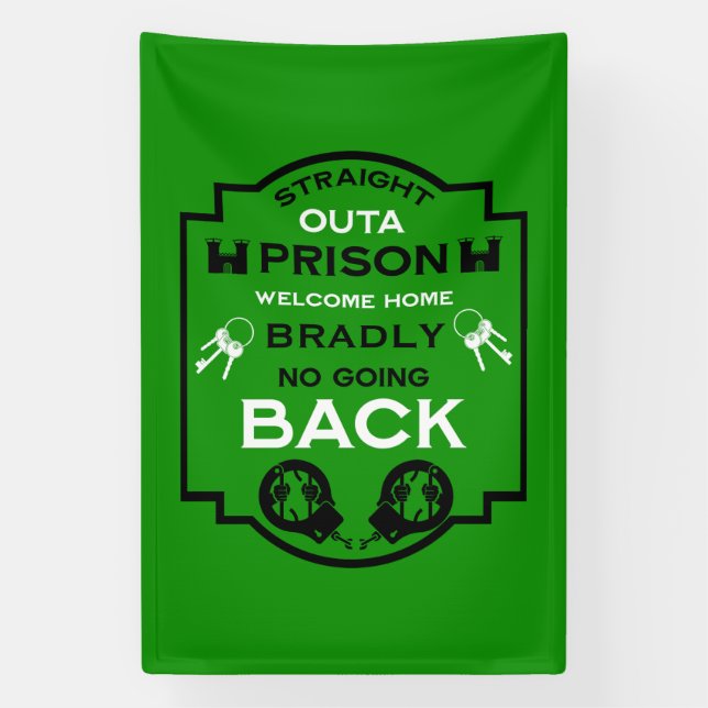 Lona Bienvenido a casa desde la prisión (Vertical)