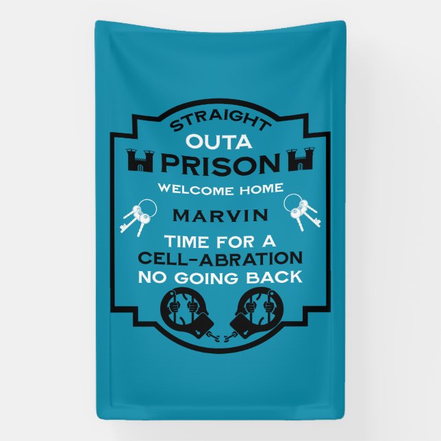 Lona Bienvenido a casa desde la prisión (Vertical)