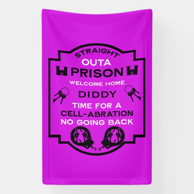 Lona Bienvenido a casa desde la prisión (Vertical)