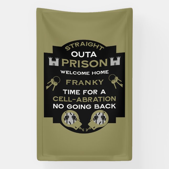 Lona Bienvenido a casa desde la prisión (Vertical)