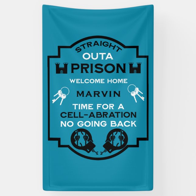 Lona Bienvenido a casa desde la prisión (Vertical)