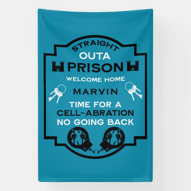 Lona Bienvenido a casa desde la prisión (Vertical)