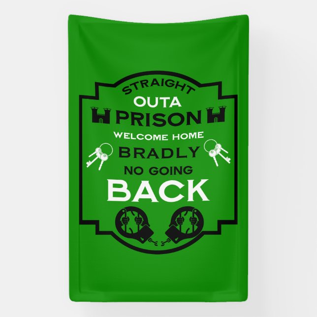 Lona Bienvenido a casa desde la prisión (Vertical)