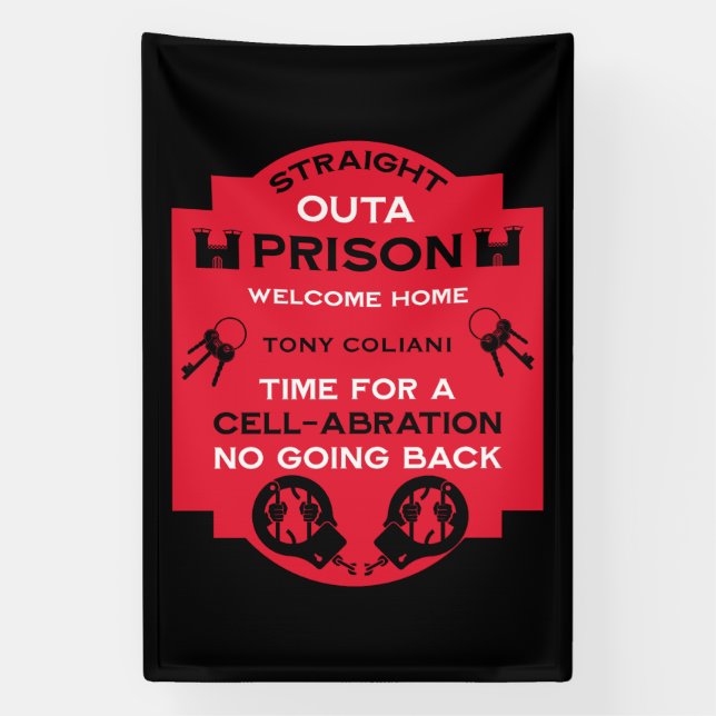 Lona Bienvenido a casa desde la prisión (Vertical)