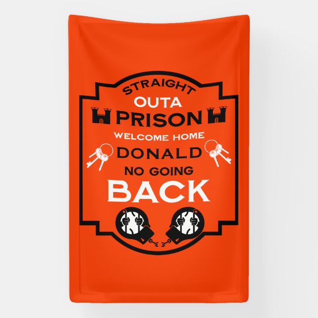 Lona Bienvenido a casa desde la prisión (Vertical)