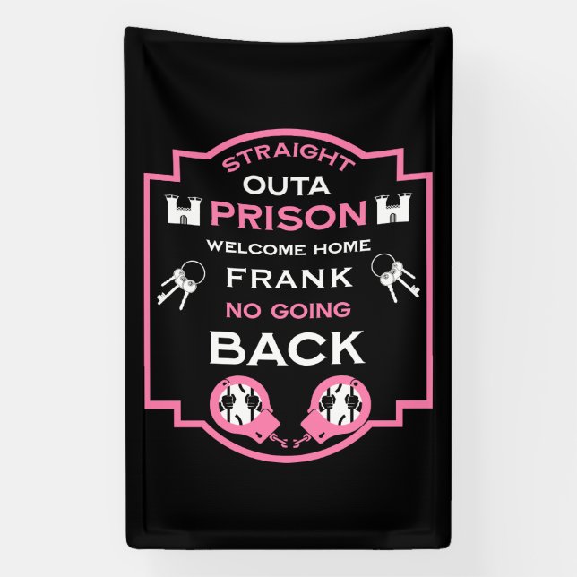 Lona Bienvenido a casa desde la prisión (Vertical)