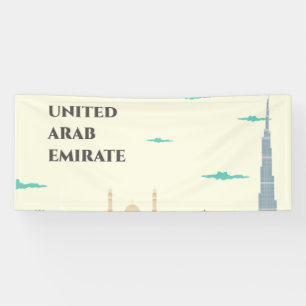 Lona Bienvenido a Emiratos Árabes Unidos