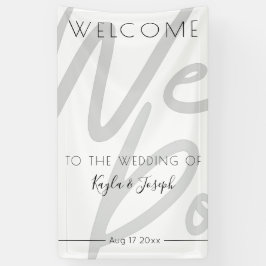 Lona Bienvenido a nuestro cartel boda