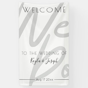 Lona Bienvenido a nuestro cartel boda