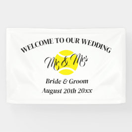 Lona Bienvenido a nuestro cartel exclusivo de boda de t