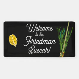 Lona Bienvenido a Succah Lulav Banner - Personalizado