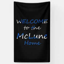 Lona Bienvenido a YourName Home Scottish Flag v bnrt