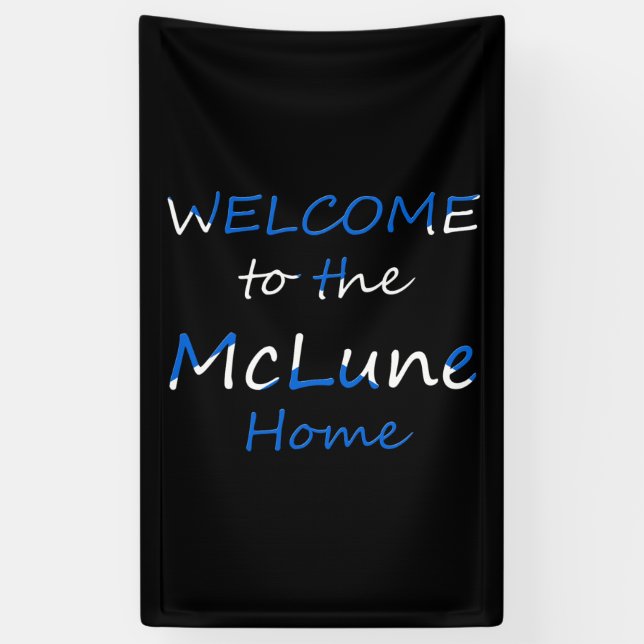Lona Bienvenido a YourName Home Scottish Flag v bnrt (Vertical)
