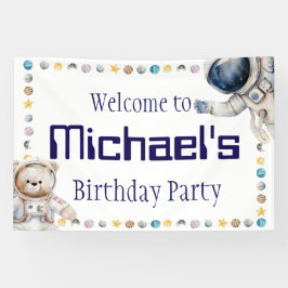 Lona Bienvenido al cartel de banner de cumpleaños del n