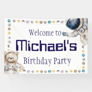 Lona Bienvenido al cartel de banner de cumpleaños del n