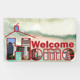 Lona Bienvenido al personalizado del hogar Vinyl Banner