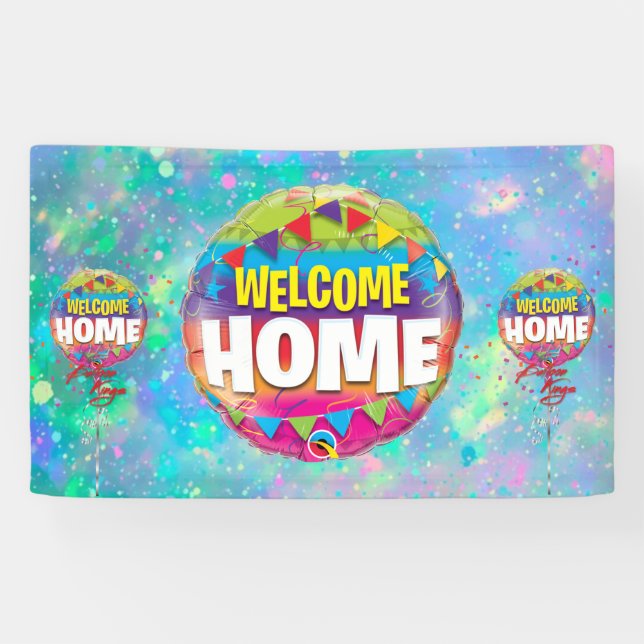 Lona Bienvenido al personalizado del hogar Vinyl Banner (Horizontal)
