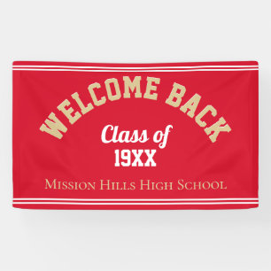 Lona ¡Bienvenido de vuelta! Banner de reunión de clase 