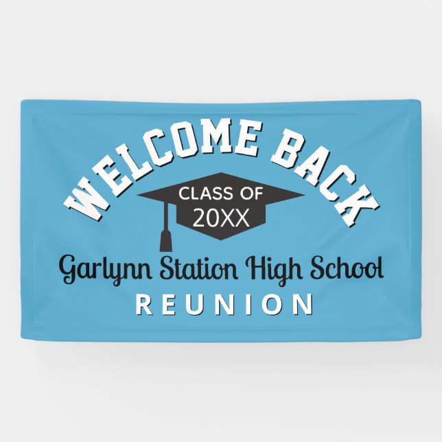 Lona ¡Bienvenido de vuelta! Reunión de clases (Horizontal)