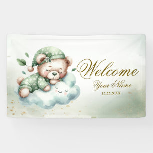 Lona Bienvenido Fiesta de Teddy Bear Cuido del Boho Ver
