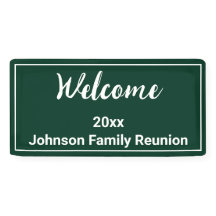 Bienvenido Reunión de la familia Dark Green y Whit