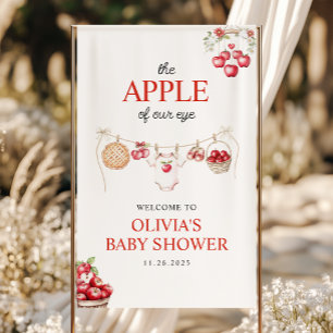 Lona Bienvenidos a Baby Shower a Apple of Our Eye Orcha