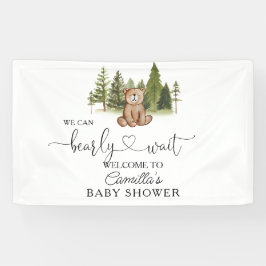 Lona Bienvenidos a Baby Shower a Woodland Teddy Bear