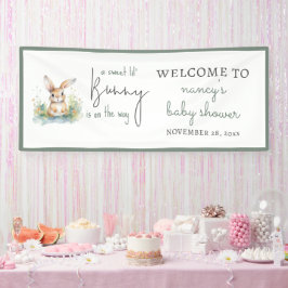 Lona Bienvenidos a Baby Shower con color de agua para c