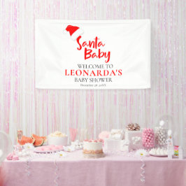 Lona Bienvenidos a Baby Shower de Invierno de Santa Beb