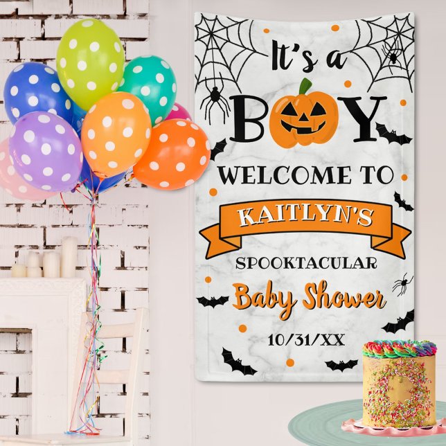 Lona Bienvenidos a Baby Shower de la calabaza "It's A B (Subido por el creador)